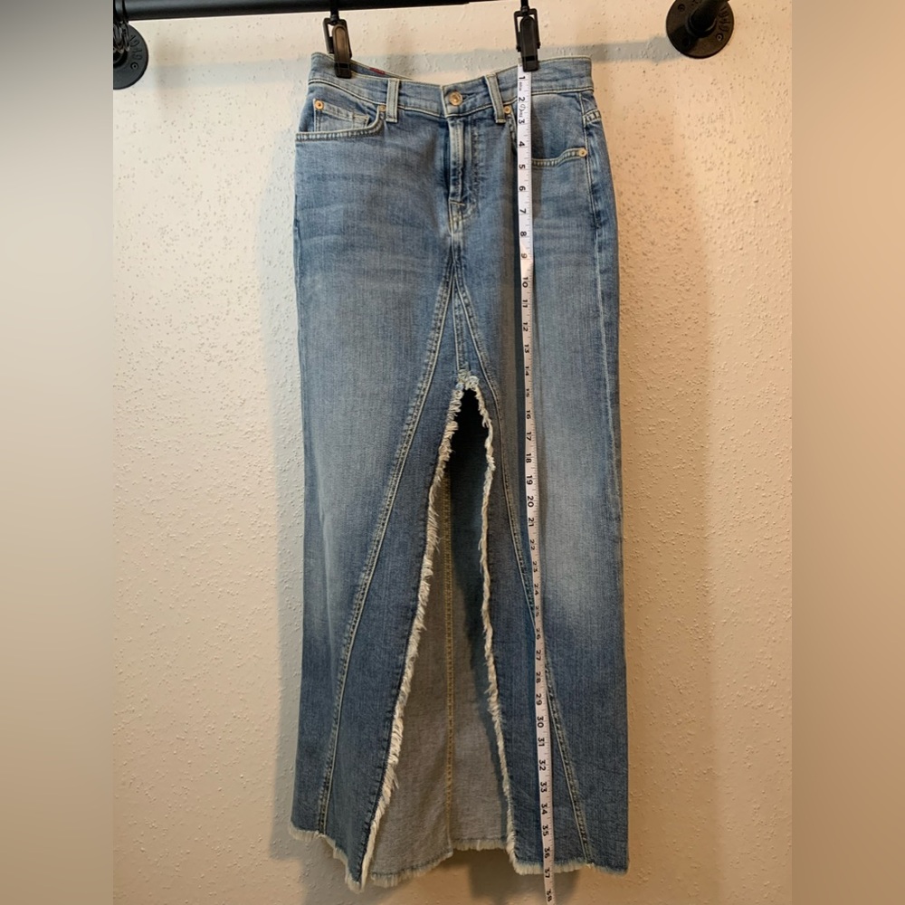 7 for all mankind womens denim skirt